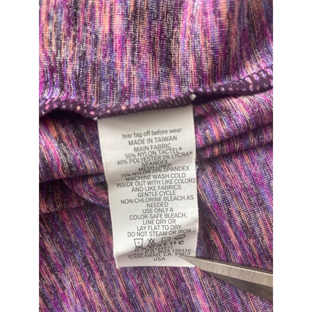 Prana Amaya Purple Space Dye Tank Dress Racerback Built In Bra Large Stretch - Picture 12 of 13